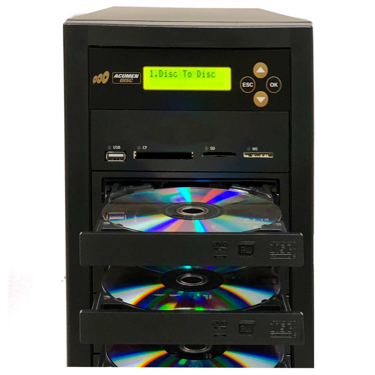 1 to 8 DVD CD multimedia backup duplicator - CF SD USB Memory to Disc ...