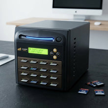 Load image into Gallery viewer, Acumen Disc 1 to 15 SD 3.0 Duplicator - Multiple Secure Digital &amp; MicroSD Micro Flash Drive SDHC SDXC Memory Card Reader &amp; Copier (Up to 100MBps) - AD15-SDC100
