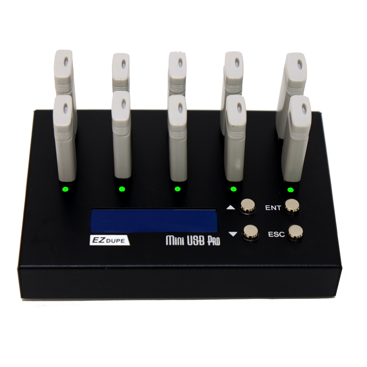 1 to 9 USB Duplicator - Multiple Flash Memory Pen Drives Compact Copier  & Sanitizer