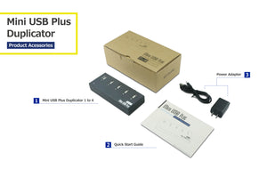 1 to 4 USB Duplicator - Multiple Flash Memory Pen Drives Compact Copier (Mini USB Plus)