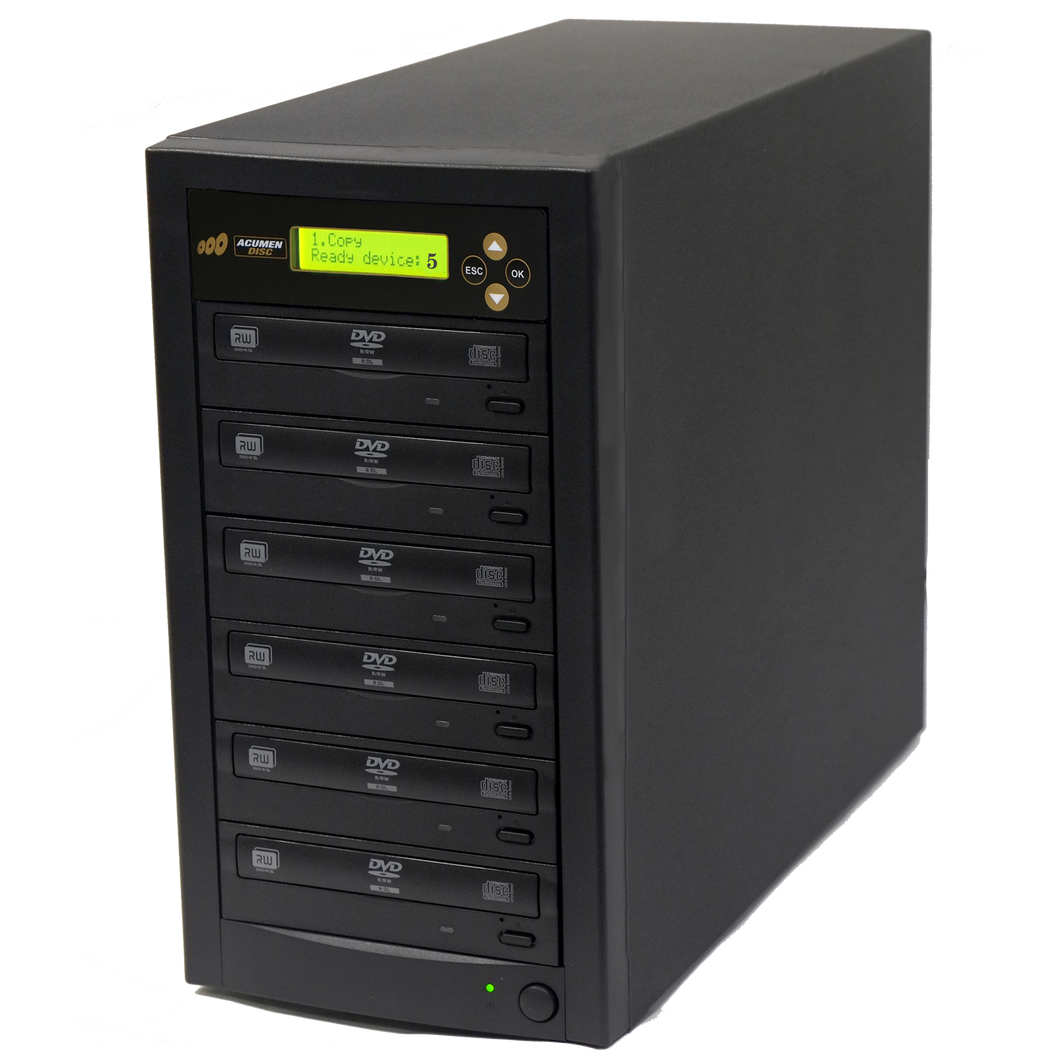 Acumen Disc 1 to 5 DVD CD Duplicator - Multiple Discs Copier Recorder System (Standalone Burner Drives Tower)