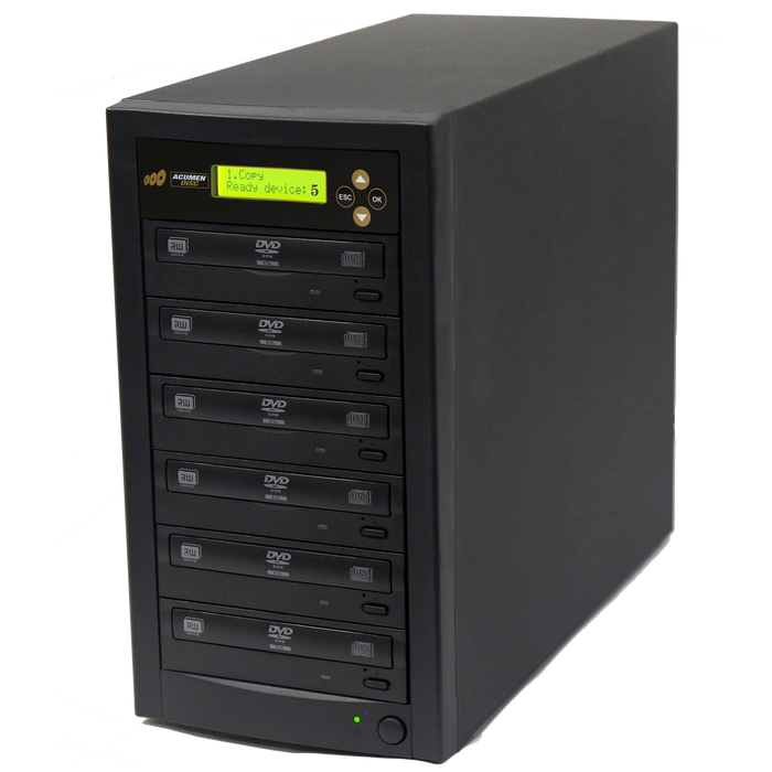 Acumen Disc 1 to 5 DVD CD Duplicator - Multiple Discs Copier Recorder System (Standalone Burner Drives Tower)