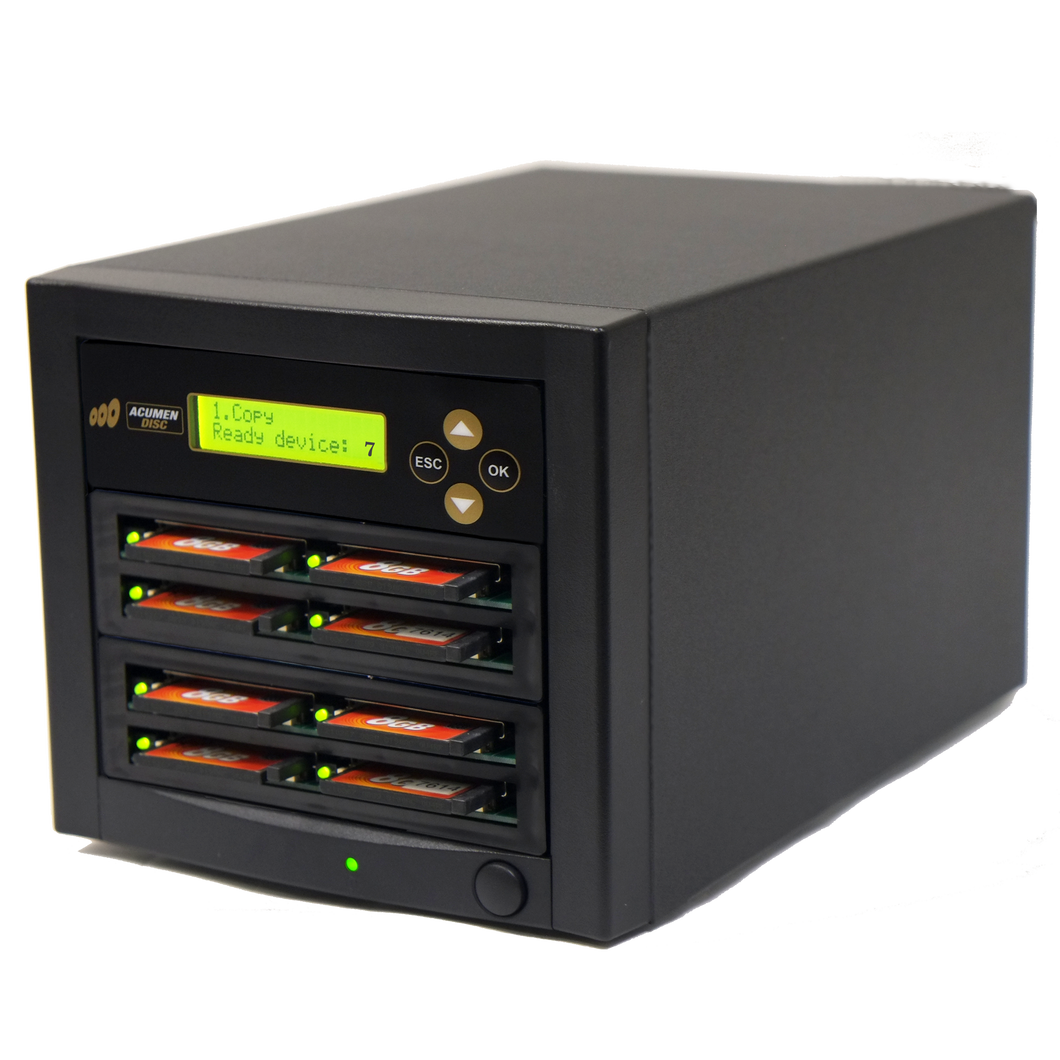 Acumen Disc 1 to 7 CF Card Duplicator - Multiple CompactFlash / MicroDrives Flash Drive Memory Reader Copier (Up to 35mbps)