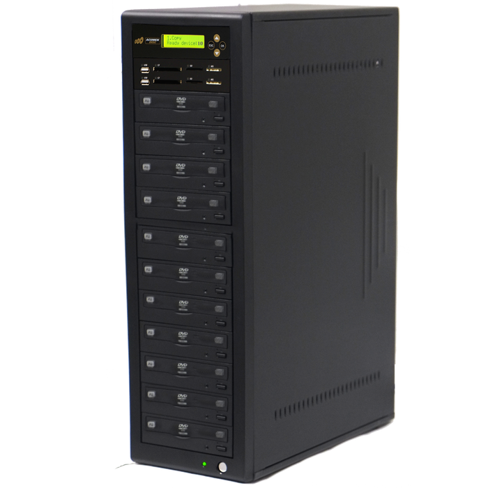 Acumen Disc 1 to 10 CrossOver Media & DVD Duplicator - Bi-Directional Multimedia Flash Memory Back-Up (CF SD MS USB) & Multiple Discs Copier (AD10-MMP)