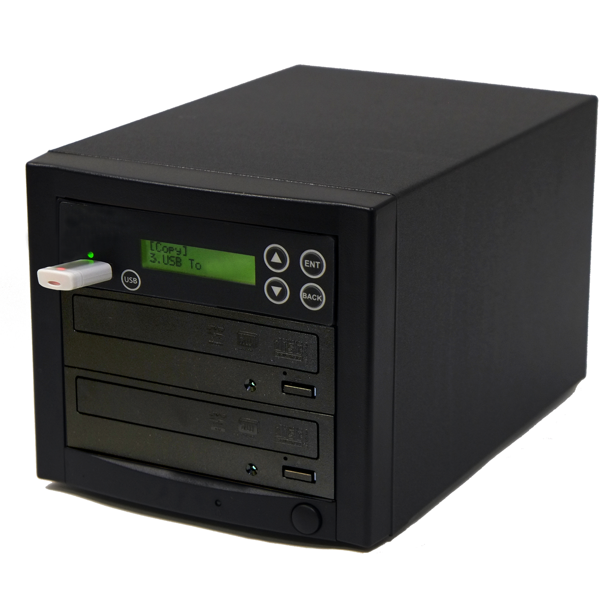 Acumen Disc 1 USB to Disc Duplicator - Flash Media / Disc to 1 (DVD/CD) Single Disc Copier Tower System (AD01-USATA)