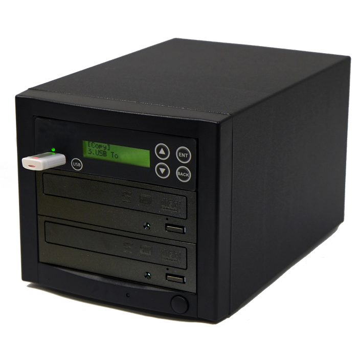 Acumen Disc 1 USB to Disc Duplicator - Flash Media / Disc to 1 (DVD/CD) Single Disc Copier Tower System (AD01-USATA)