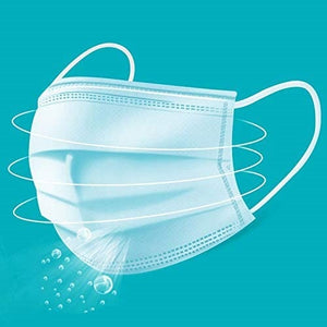 Disposable 3 Ply Face Mask with Ear Loops (Box of 50)