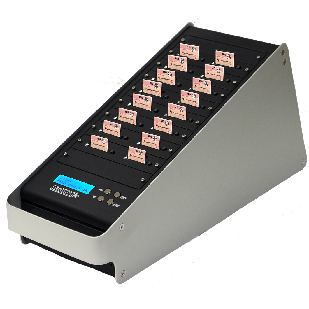 1 to 15 FlashMax CF Duplicator - Standalone CompactFlash Compact Flash Memory Card Storage Copier