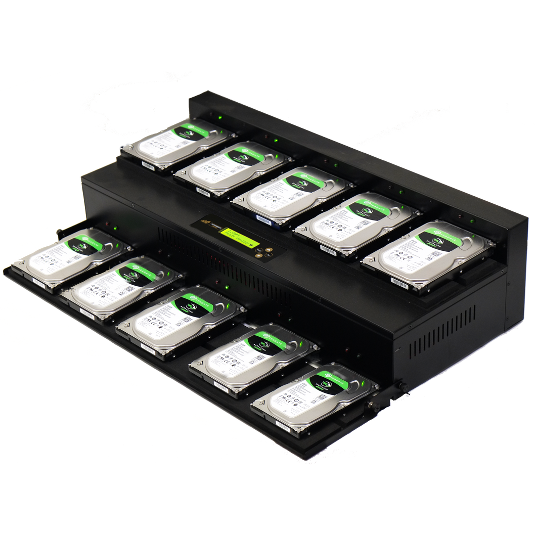 Acumen Disc 1 to 9 Flatbed SATA II Hard Drive Duplicator (up to 300MB/s) - Multiple HDD & SSD Memory Card Copier & HDD Sanitizer (DoD Compliant)