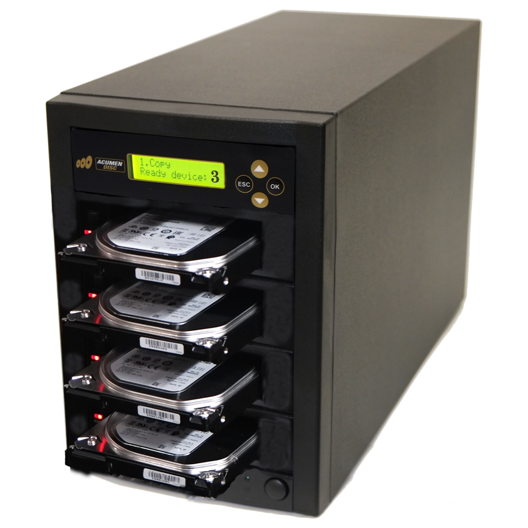 Acumen Disc 1 to 3 SATA II Hard Drive Duplicator (up to 300MB/s) - Multiple HDD & SSD Memory Card Copier & HDD Sanitizer (DoD Compliant)